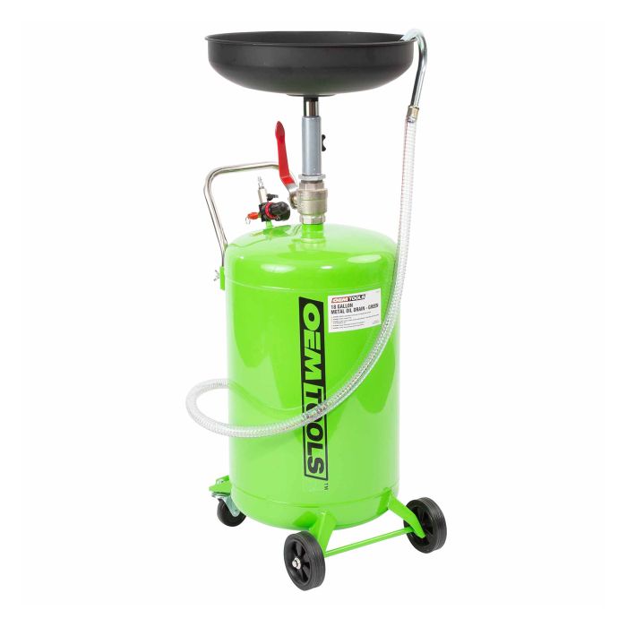 OEMTOOLS 87042 18 Gallon Metal Oil Drain - Green