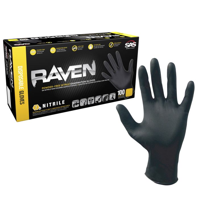 Nitrile Dispoable Gloves  Black, Non-powdered – The Needle Parlor
