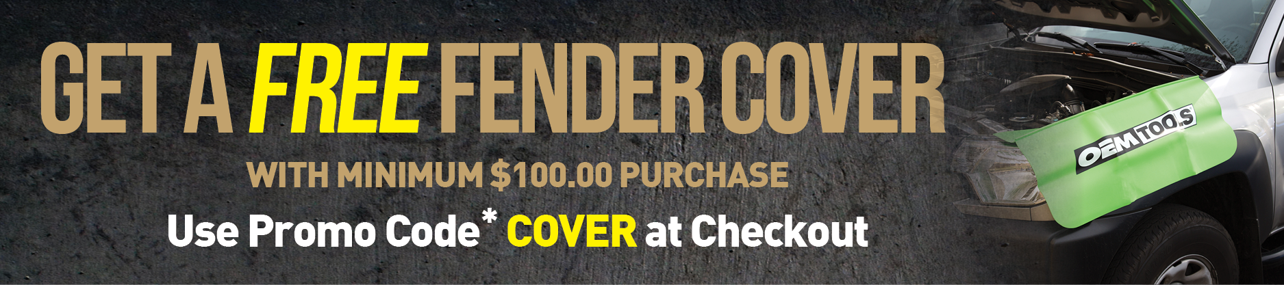 FREE Fender Cover With Minimum $100 Purchase Promo Code COVER