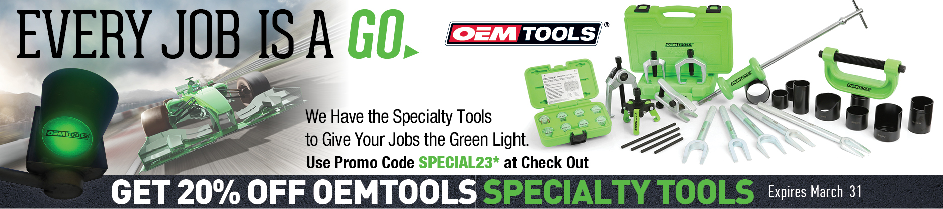 20% Off select OEMTOOLS Specialty Tools